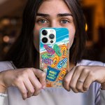 Custodia personalizzata per iPhone con nomi per i compagni di spiaggia della nonna, regalo per la famiglia in occasione della festa della mamma.