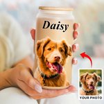 Personalisierte Per Portrait Ölmalerei 20oz Milchglas Becher mit Namen Geburtstag Jahrestag Geschenk für Tierliebhaber
