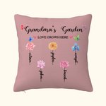 Personalizowana poszewka na poduszkę z imieniem i tekstem Butterfly 1-14 Birth Flowers Prezent na Dzień Matki dla niej