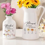 Personalisierte Wenn Mamas waren Blumen würden wir Sie wählen Keramik-Vase mit 1-16 Geburt Blumen Home Decor Muttertag Geschenk für Mama Oma