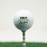 Gepersonaliseerde Beste Vader Ooit Golfbal met Gegraveerde Naam Set van 3 Vaderdag Verjaardagscadeau voor Hem