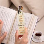 Marcapáginas acrílico personalizado con foto de mascota y nombre Regalo de cumpleaños para gato Perro Dueño Amantes de los libros