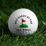 Balle de Golf Personnalisé avec Texte et Nom Design Drapeau de Trou Cadeau Fête des Pères Anniversaire pour les Amateurs de Golf