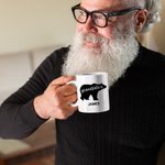 Gepersonaliseerde Papa Beer Keramische Mok Koffiekop met Papa Naam en 1-12 Kindernamen Vaderdag Verjaardagscadeau voor Papa Opa