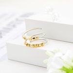 Personalised Morse Code Bead Initials Fidget Ring Adjustable Anxiety Relief Jewellery Birthday Inspirational Gift for Her