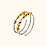Personalised Morse Code Bead Initials Fidget Ring Adjustable Anxiety Relief Jewellery Birthday Inspirational Gift for Her