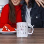Personalized This Grandma Mom Belongs To Ceramic Mug with 1-16 Birth Flowers and Names Mother's Day Gift for Her