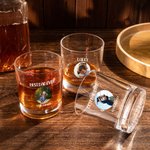 Gepersonaliseerd 10oz Foto Whiskeyglas met teksten Vaderdag Verjaardagscadeau voor vader