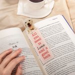 Marcapáginas acrílico personalizado con foto de mascota y nombre Regalo de cumpleaños para gato Perro Dueño Amantes de los libros
