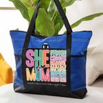 Personalisierte bunte Brief ist sie Mama Tragetasche mit Spitznamen und 1-16 Kind Namen Muttertag Geburtstag Geschenk für Mama Oma