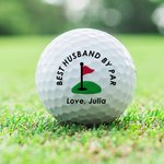 Balle de Golf Personnalisé avec Texte et Nom Design Drapeau de Trou Cadeau Fête des Pères Anniversaire pour les Amateurs de Golf