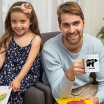 Gepersonaliseerde Papa Beer Keramische Mok Koffiekop met Papa Naam en 1-12 Kindernamen Vaderdag Verjaardagscadeau voor Papa Opa