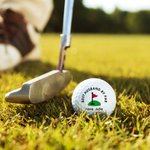 Balle de Golf Personnalisé avec Texte et Nom Design Drapeau de Trou Cadeau Fête des Pères Anniversaire pour les Amateurs de Golf