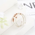 Personalised Morse Code Bead Initials Fidget Ring Adjustable Anxiety Relief Jewellery Birthday Inspirational Gift for Her