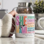 Gepersonaliseerde She is Beautiful Keramische Mok met 1-16 Kindernamen Moederdagcadeau voor Mama Oma