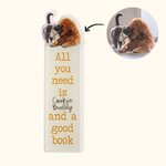 Marcapáginas acrílico personalizado con foto de mascota y nombre Regalo de cumpleaños para gato Perro Dueño Amantes de los libros