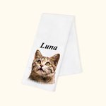 Personalized Oil Painting Style Pet Portrait Photo 100% Cotton Waffle Tea Towel Birthday Anniversary Gift for Pet lover