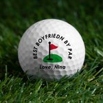Balle de Golf Personnalisé avec Texte et Nom Design Drapeau de Trou Cadeau Fête des Pères Anniversaire pour les Amateurs de Golf