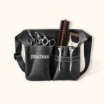 Personalizado Multi-Compartimento de cuero de peluquería Tijeras Bolsa de cintura con el nombre de peluquería Must Haves Regalo para Peluquería Peluquero
