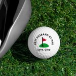 Balle de Golf Personnalisé avec Texte et Nom Design Drapeau de Trou Cadeau Fête des Pères Anniversaire pour les Amateurs de Golf