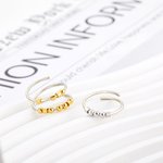 Personalised Morse Code Bead Initials Fidget Ring Adjustable Anxiety Relief Jewellery Birthday Inspirational Gift for Her