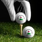 Balle de Golf Personnalisé avec Texte et Nom Design Drapeau de Trou Cadeau Fête des Pères Anniversaire pour les Amateurs de Golf
