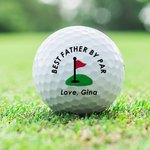 Balle de Golf Personnalisé avec Texte et Nom Design Drapeau de Trou Cadeau Fête des Pères Anniversaire pour les Amateurs de Golf