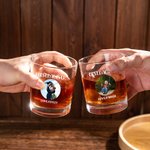 Gepersonaliseerd 10oz Foto Whiskeyglas met teksten Vaderdag Verjaardagscadeau voor vader
