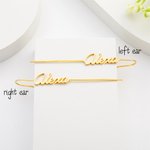 Pendientes personalizados de gancho con nombre sin perforación Ear Cuff Edgy Statement Jewelry Birthday Gift for Her
