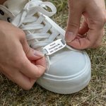 Personalized Stainless Steel Shoe Tag ID with Engraved Text Birthday Gift for Runners Cyclists