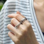 Personalized Sterling Silver Name Ring Minimalist Jewelry Wedding Anniversary Mother's Day Gift for Her