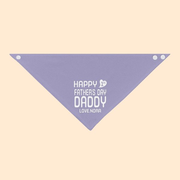 Spersonalizowany Happy First Father's Day Regulowany 100% bawełniany śliniak dla niemowląt z imieniem i tekstem Prezent na baby shower dla nowego taty dziecka