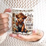 Spersonalizowany ceramiczny kubek do kawy w stylu pasterskim Prezent urodzinowy dla miłośników krów