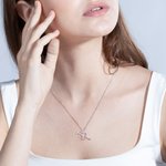 Collana personalizzata con freccia a cuore cavo e pietra di nascita Cupido Gioielli Regalo di compleanno di San Valentino per lei