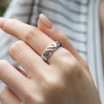 Personalized Sterling Silver Name Ring Minimalist Jewelry Wedding Anniversary Mother's Day Gift for Her