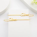 Pendientes personalizados de gancho con nombre sin perforación Ear Cuff Edgy Statement Jewelry Birthday Gift for Her