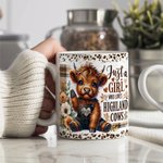 Spersonalizowany ceramiczny kubek do kawy w stylu pasterskim Prezent urodzinowy dla miłośników krów