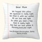 Taie d'oreiller personnalisée I Hugged This Pillow Love Letters Taie d'oreiller pour la fête des mères pour la fête des pères pour maman pour papa
