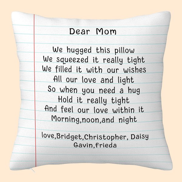 Taie d'oreiller personnalisée I Hugged This Pillow Love Letters Taie d'oreiller pour la fête des mères pour la fête des pères pour maman pour papa