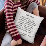Taie d'oreiller personnalisée I Hugged This Pillow Love Letters Taie d'oreiller pour la fête des mères pour la fête des pères pour maman pour papa