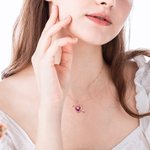 Collana personalizzata con freccia a cuore cavo e pietra di nascita Cupido Gioielli Regalo di compleanno di San Valentino per lei