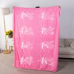 Couverture Polaire Multicolore Personnalisée 1-12 Fleurs de Naissance et Prénoms Cadeau d'Anniversaire de Fête des Mères pour Maman Grand-mère