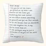Taie d'oreiller personnalisée I Love You for All the Times avec lettre d'amour écrite à la main Fête des mères pour la famille