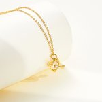Collana personalizzata con freccia a cuore cavo e pietra di nascita Cupido Gioielli Regalo di compleanno di San Valentino per lei