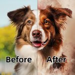 Personalized Super Absorbent Quick Dry Watercolour Pet Portrait Photo Beach Towel with Name Vacation Party Gift for Pet Lovers Owners