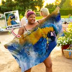 Personalized Super Absorbent Quick Dry Watercolour Pet Portrait Photo Beach Towel with Name Vacation Party Gift for Pet Lovers Owners