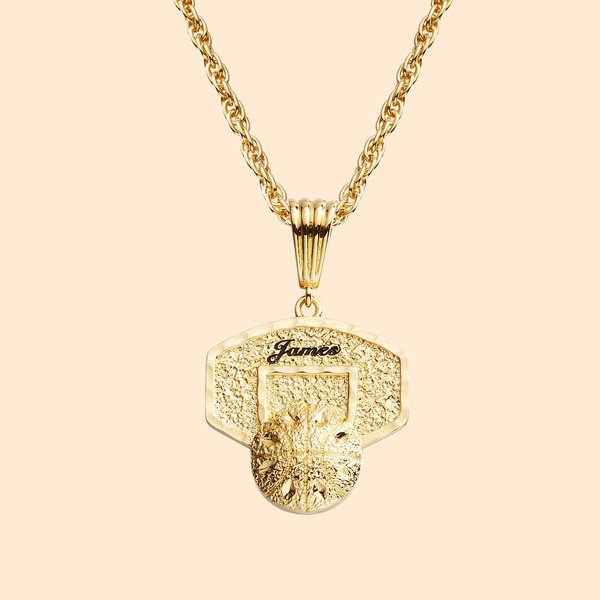 Collana personalizzata di rimbalzi di pallacanestro con nome inciso Regalo di compleanno per l'allenatore amante del basket