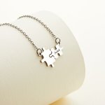Personalizada Kid Mamá Rompecabezas Collar con nombre grabado Concienciación sobre el Autismo Joyería Día de la Madre Cumpleaños regalo de inspiración para las mujeres