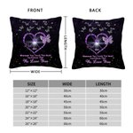 Personalized Whenever You Touch This Heart You'll Know We Love You Throw Pillow Cover with 1-9 Butterflies Mother's Day Gift for Her