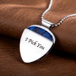 Collana con ciondolo porta plettri rimovibile personalizzato con testo inciso 3 plettri aggiuntivi per chitarra Regalo di compleanno per gli amanti de